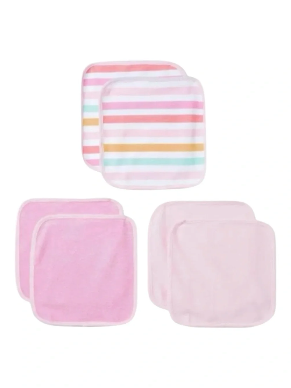 Cloud Island Baby Washcloth Set 6 Pack in Pink